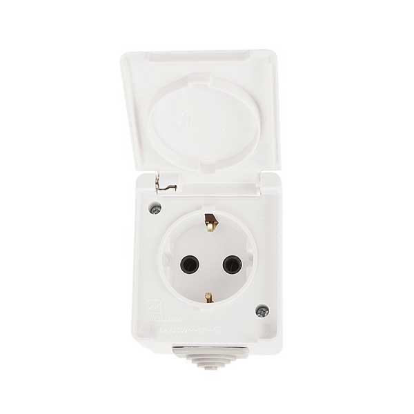 پریز روکار بارانی ارت دار تیراژه مدل P52