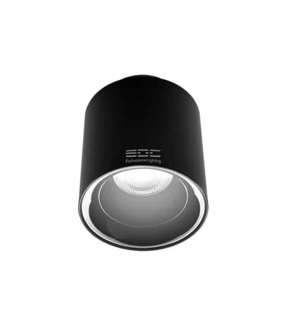 چراغ روکار EDC استوانه دابل 12 وات بدنه مشکی طبیعی