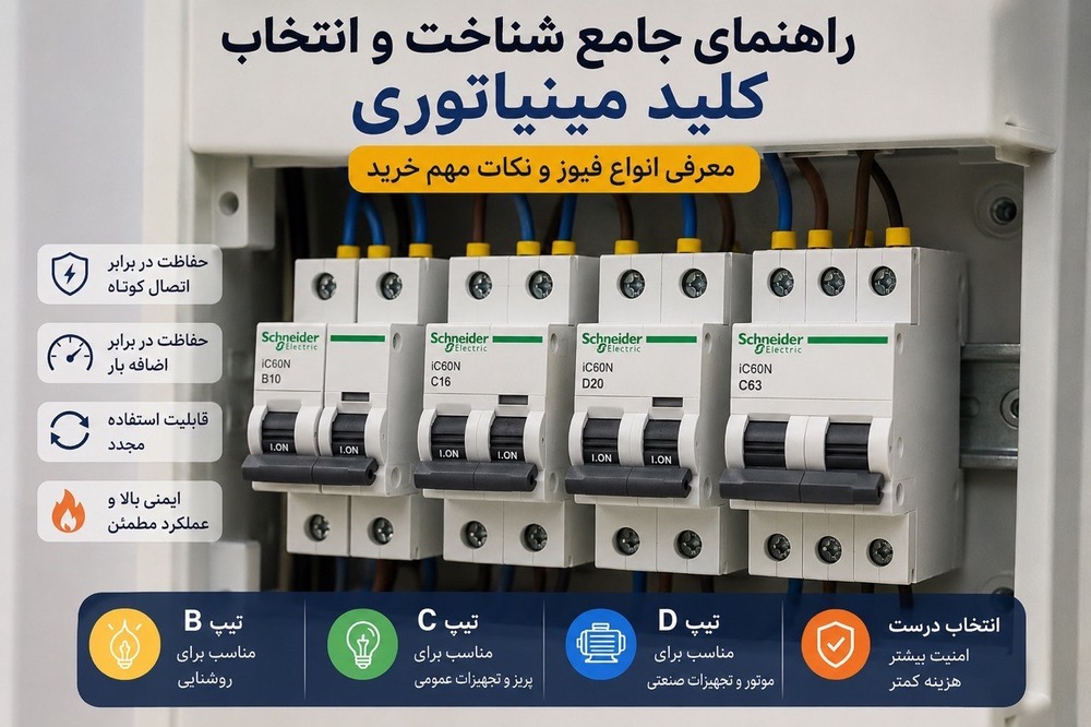 چگونه کلید مینیاتوری مناسب انتخاب کنم؟ روشن صنعت